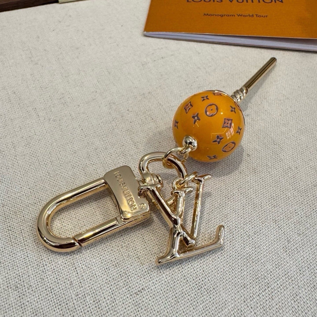 LOUIS VUITTON Canvas Logo Bag Charm Keychain