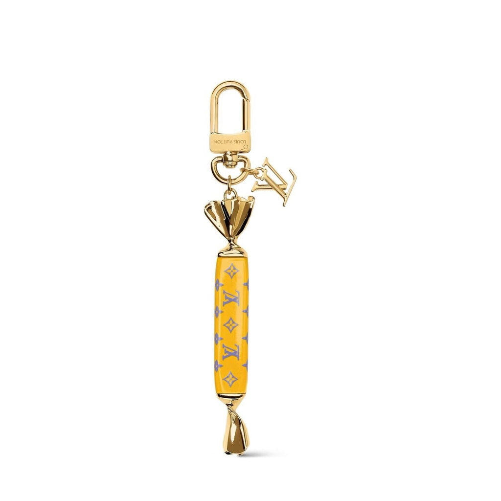 LOUIS VUITTON Canvas Logo Bag Charm Keychain