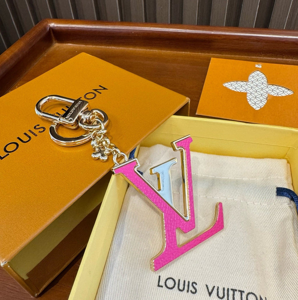 LOUIS VUITTON Brass Flower Bag Charm Keychain