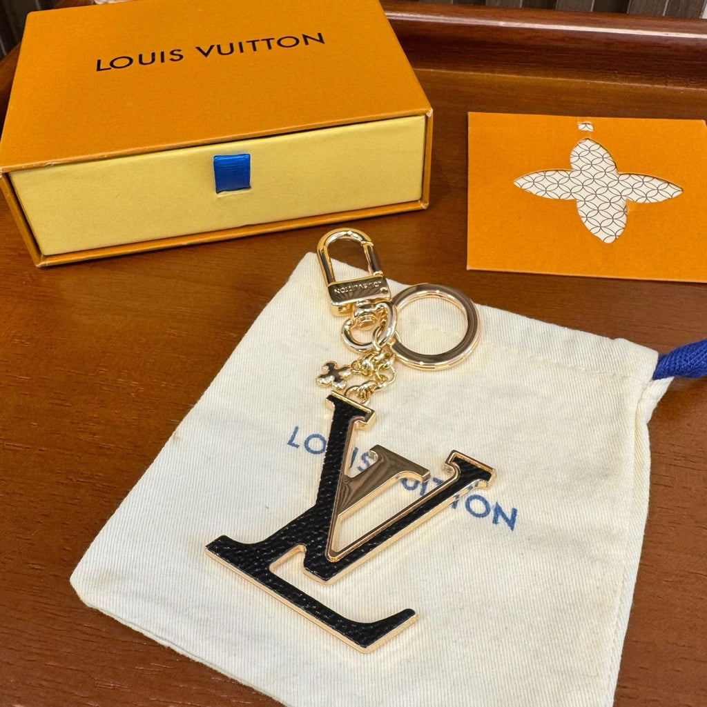 LOUIS VUITTON Brass Flower Bag Charm Keychain