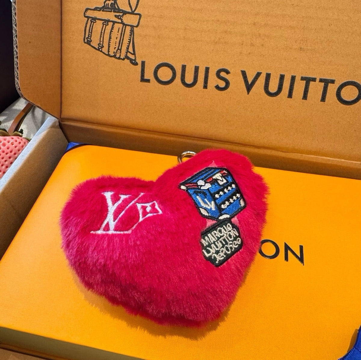 LOUIS VUITTON M03170 Logo Bag Charm Keychain