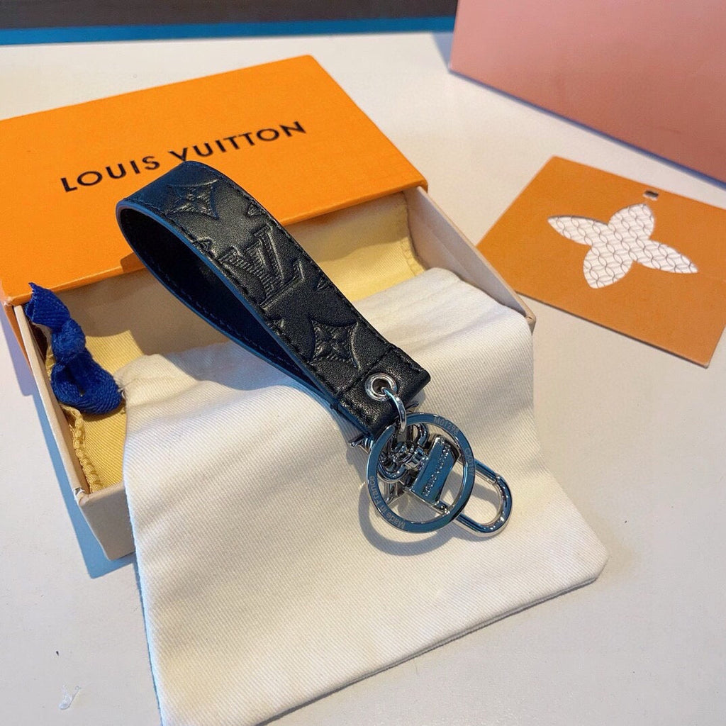 LOUIS VUITTON Canvas Metal Bag Charm Keychain