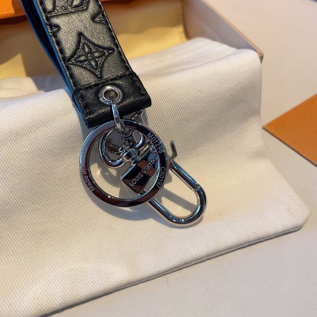 LOUIS VUITTON Canvas Metal Bag Charm Keychain