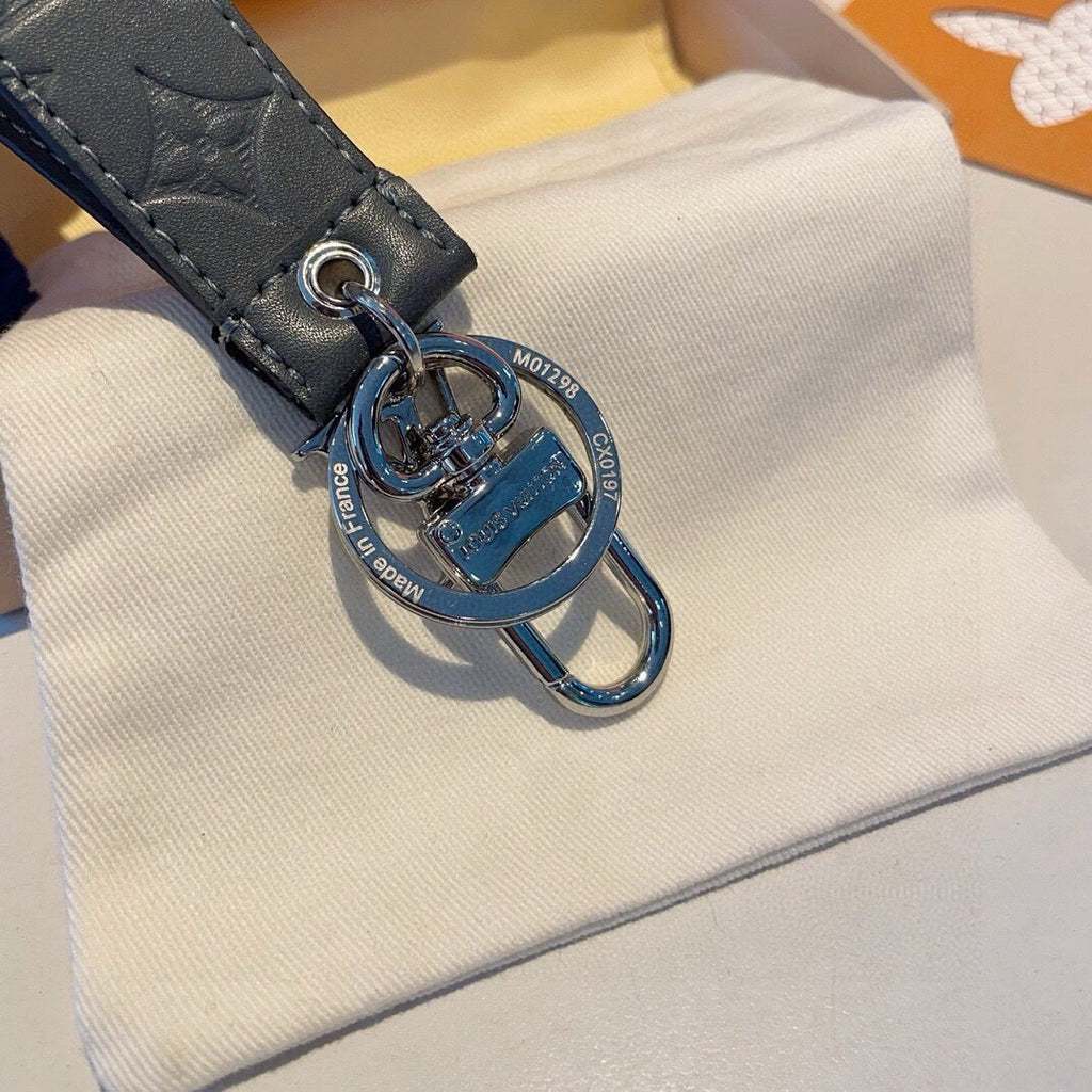 LOUIS VUITTON Canvas Metal Bag Charm Keychain