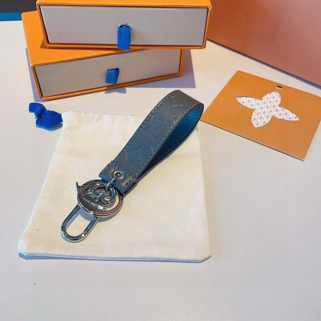 LOUIS VUITTON Canvas Metal Bag Charm Keychain