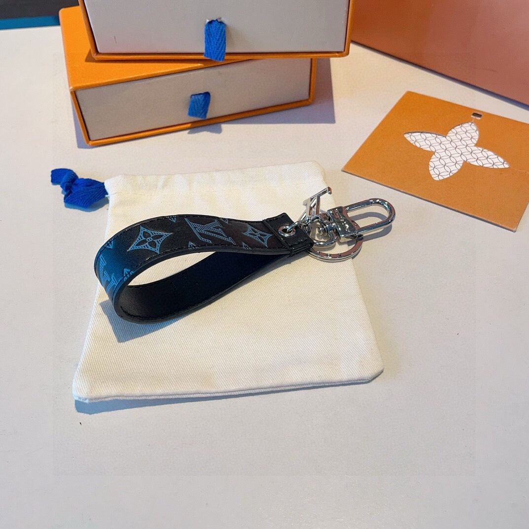 LOUIS VUITTON Canvas Metal Bag Charm Keychain
