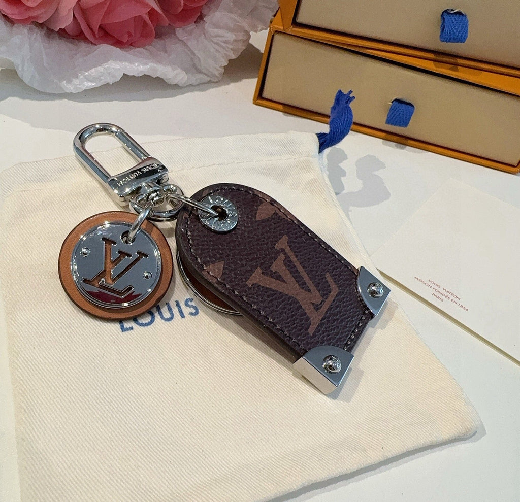 LOUIS VUITTON Logo Bag Charm Keychain