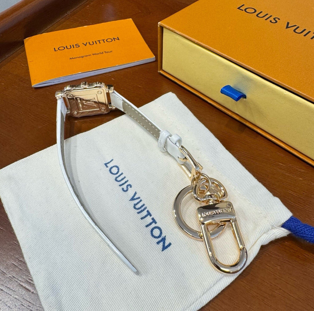 LOUIS VUITTON Leather Bag Charm Keychain