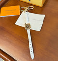LOUIS VUITTON Leather Bag Charm Keychain