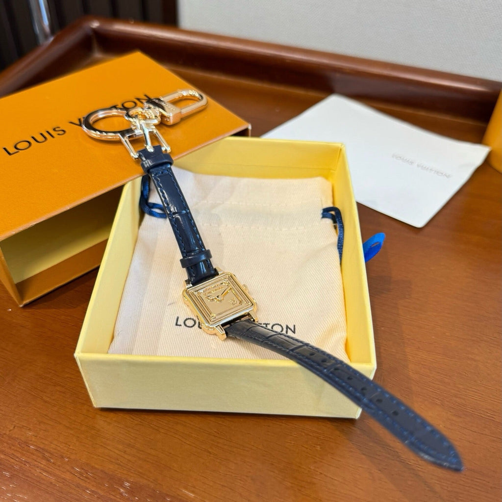 LOUIS VUITTON Leather Bag Charm Keychain