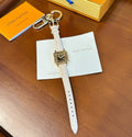 LOUIS VUITTON Leather Bag Charm Keychain