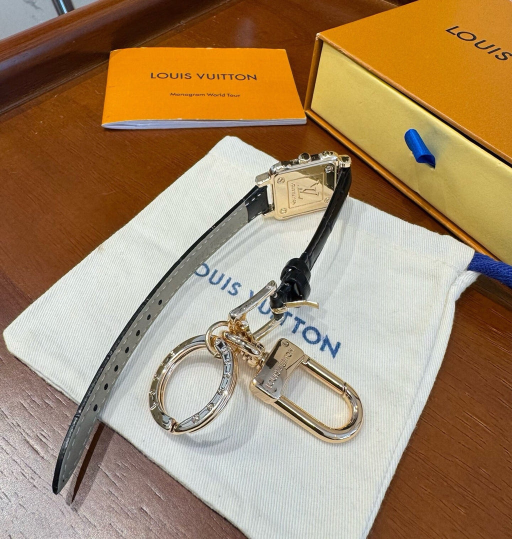 LOUIS VUITTON Leather Bag Charm Keychain