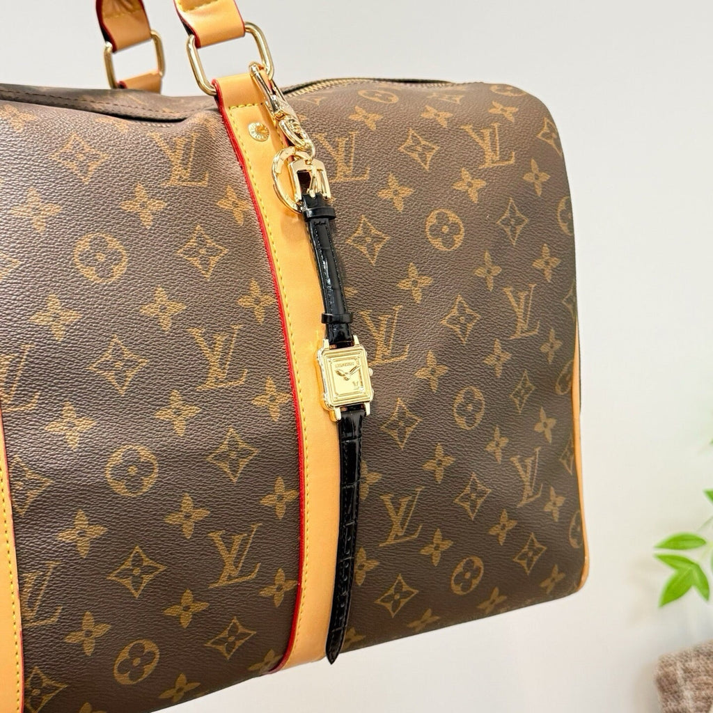 LOUIS VUITTON Leather Bag Charm Keychain