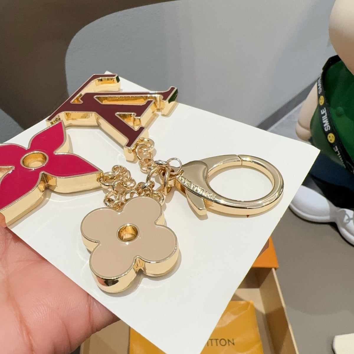 LOUIS VUITTON Canvas Bag Charm Keychain