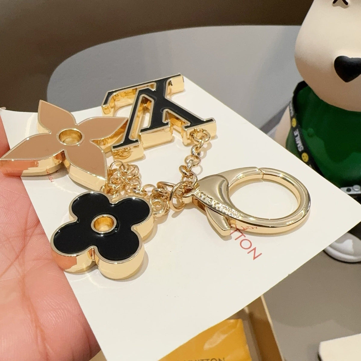 LOUIS VUITTON Canvas Bag Charm Keychain