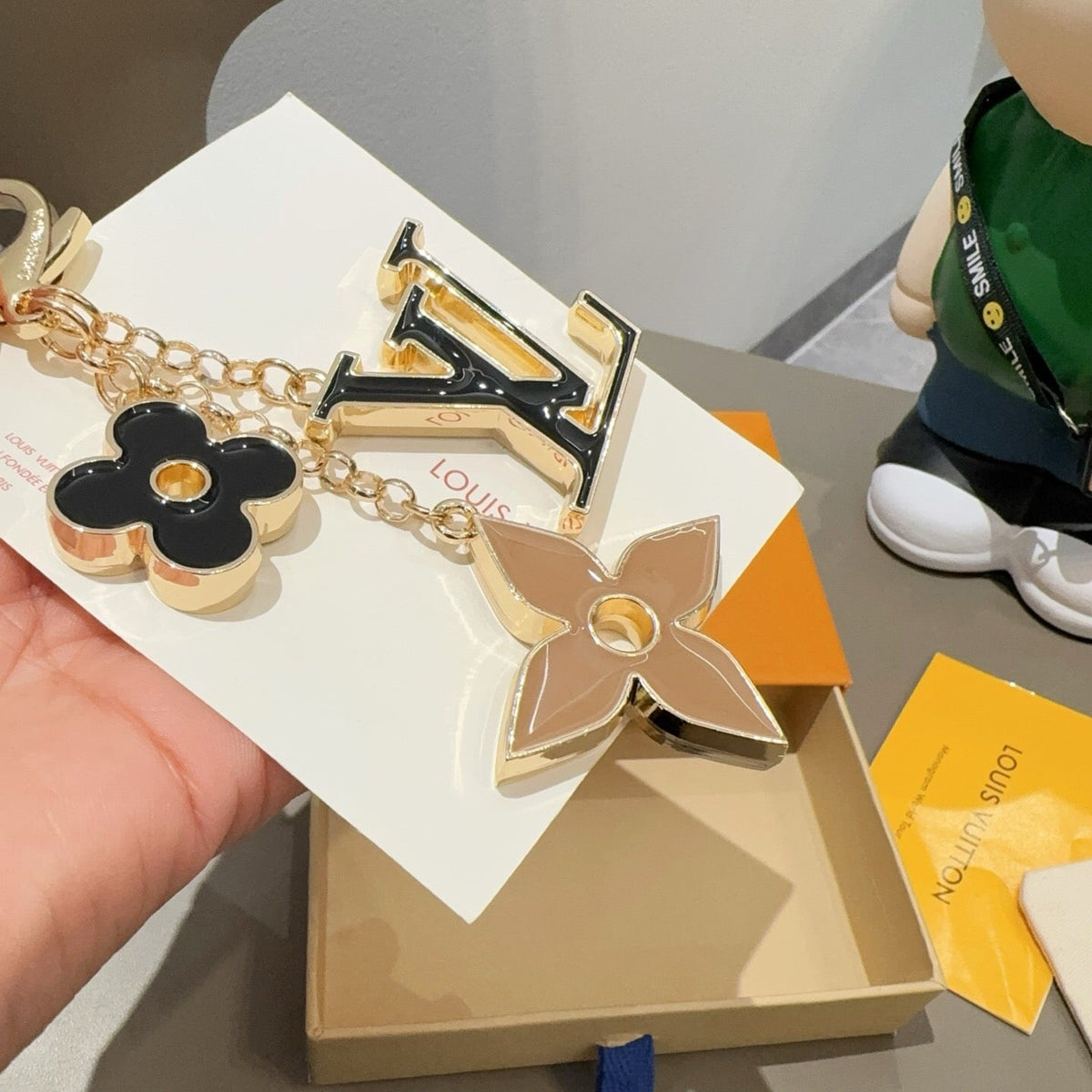 LOUIS VUITTON Canvas Bag Charm Keychain