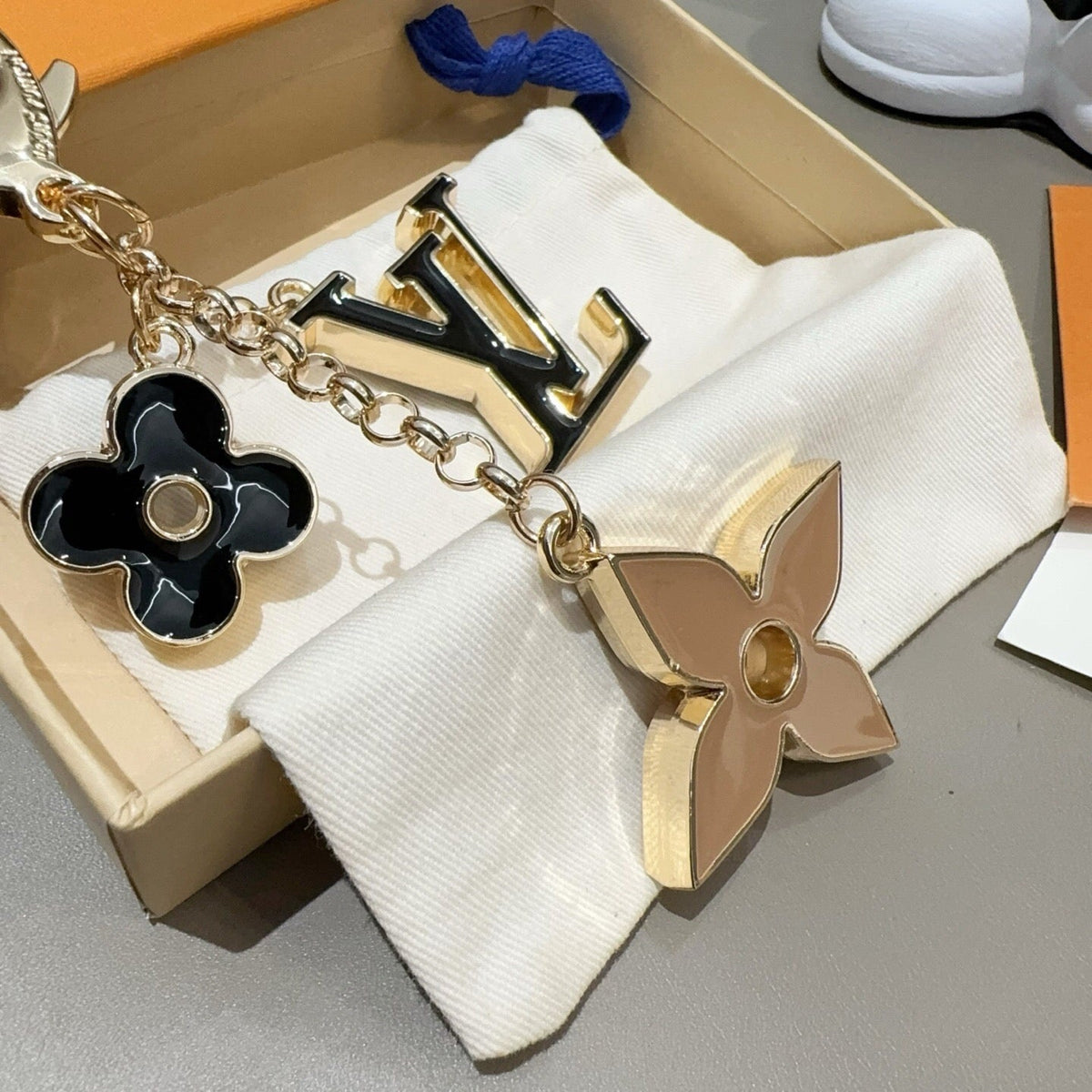 LOUIS VUITTON Canvas Bag Charm Keychain