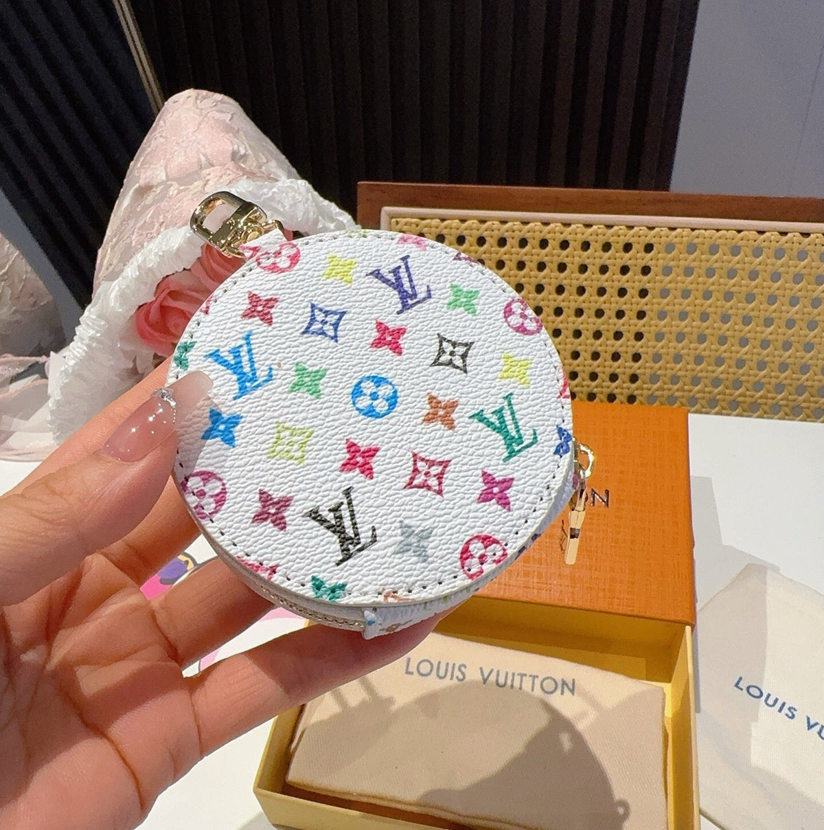 LOUIS VUITTON Canvas Mini Bag Bag Charm