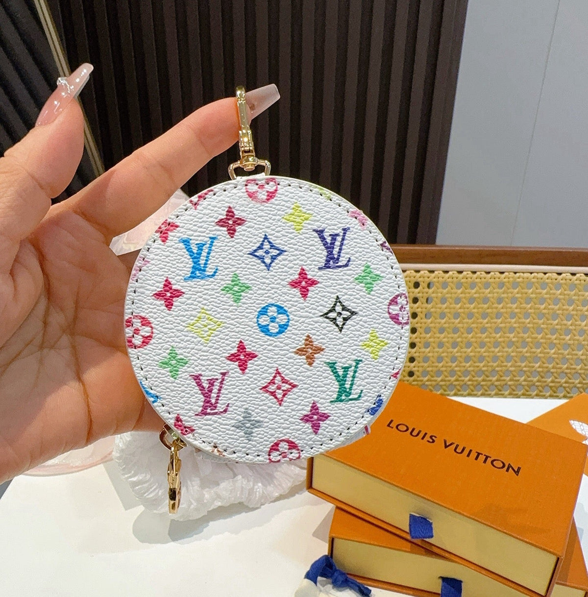 LOUIS VUITTON Canvas Mini Bag Bag Charm