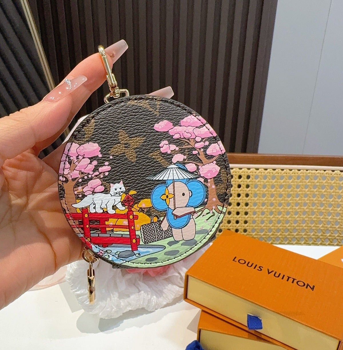 LOUIS VUITTON Canvas Mini Bag Bag Charm