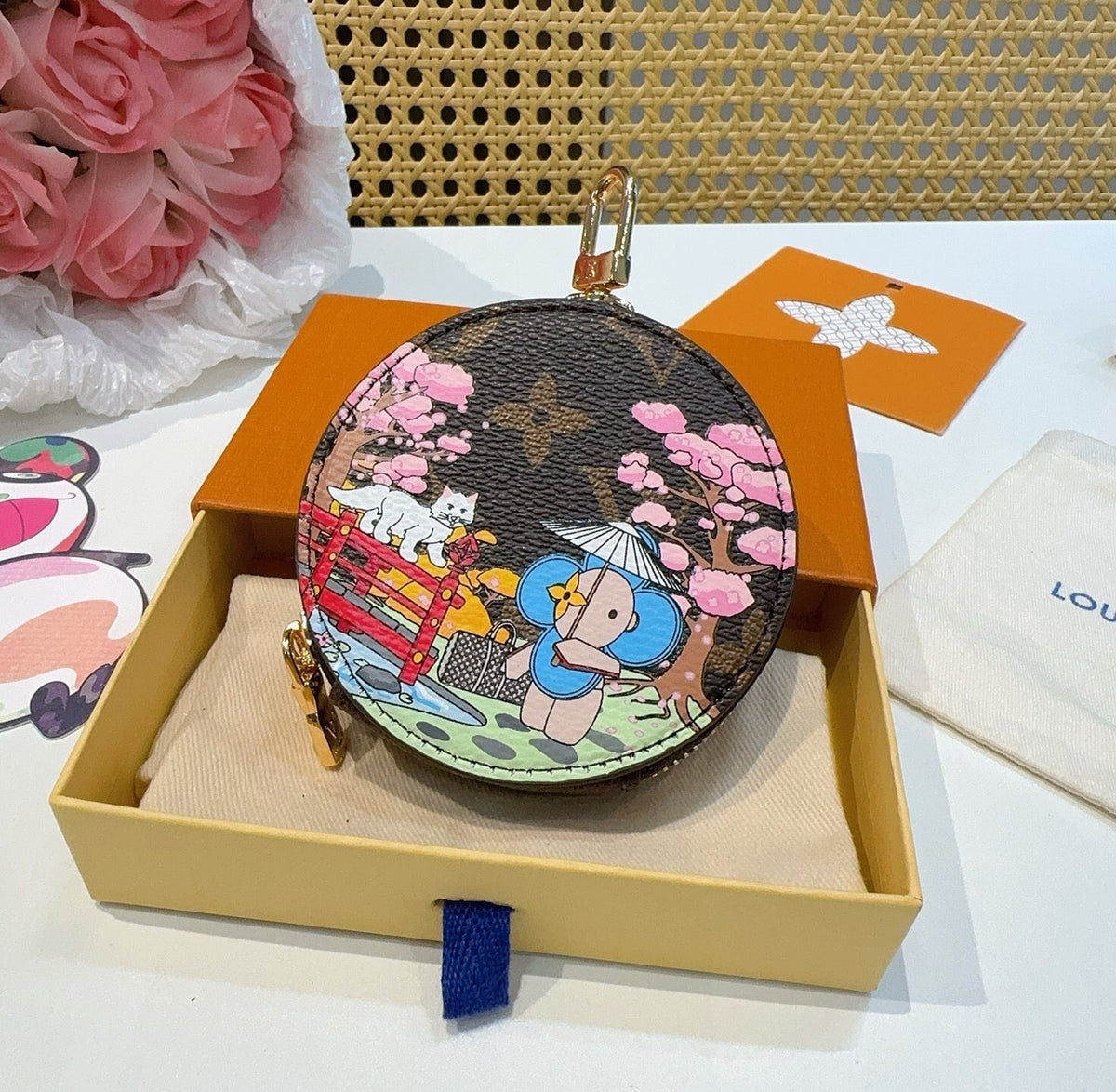 LOUIS VUITTON Canvas Mini Bag Bag Charm