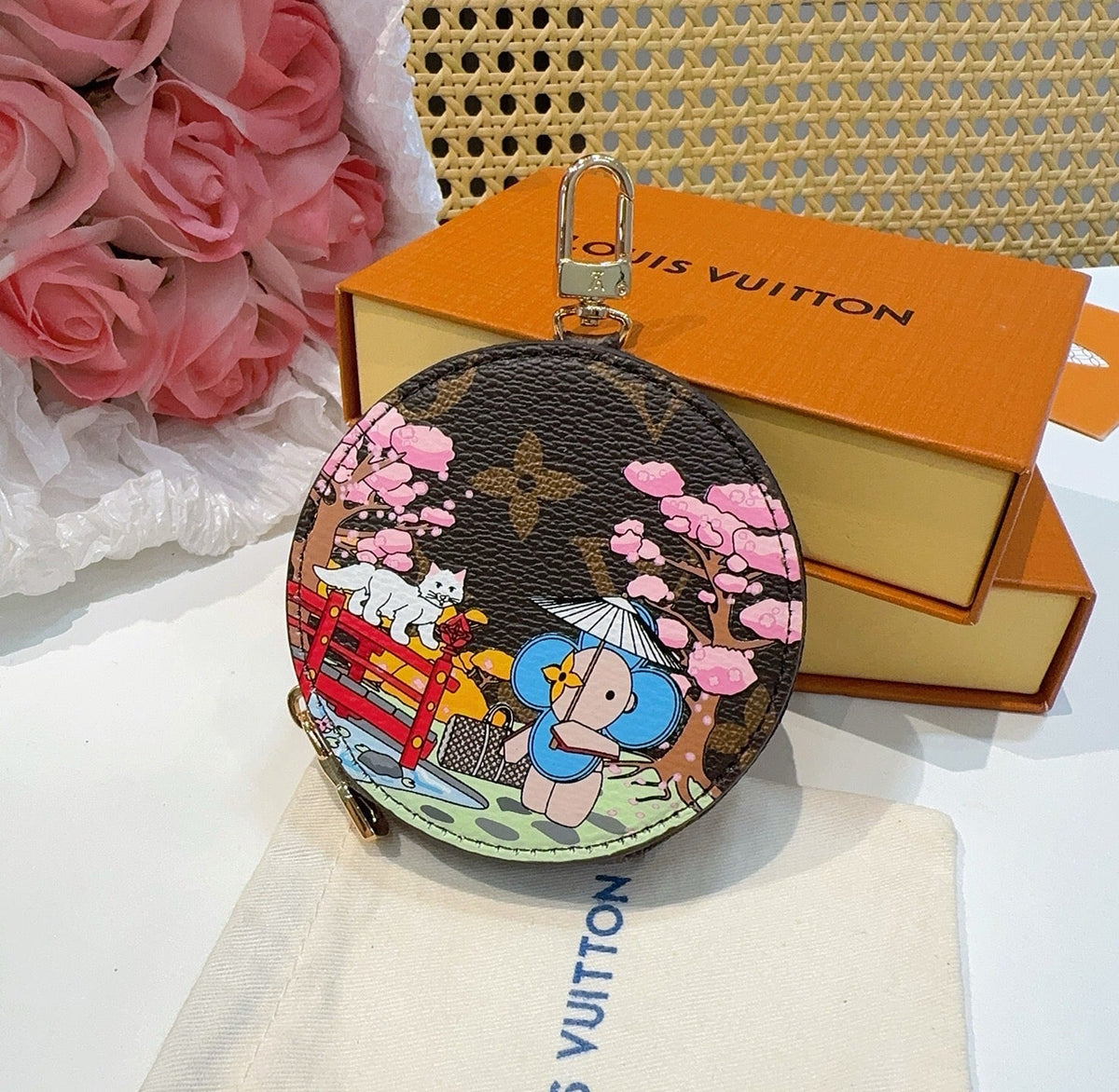 LOUIS VUITTON Canvas Mini Bag Bag Charm