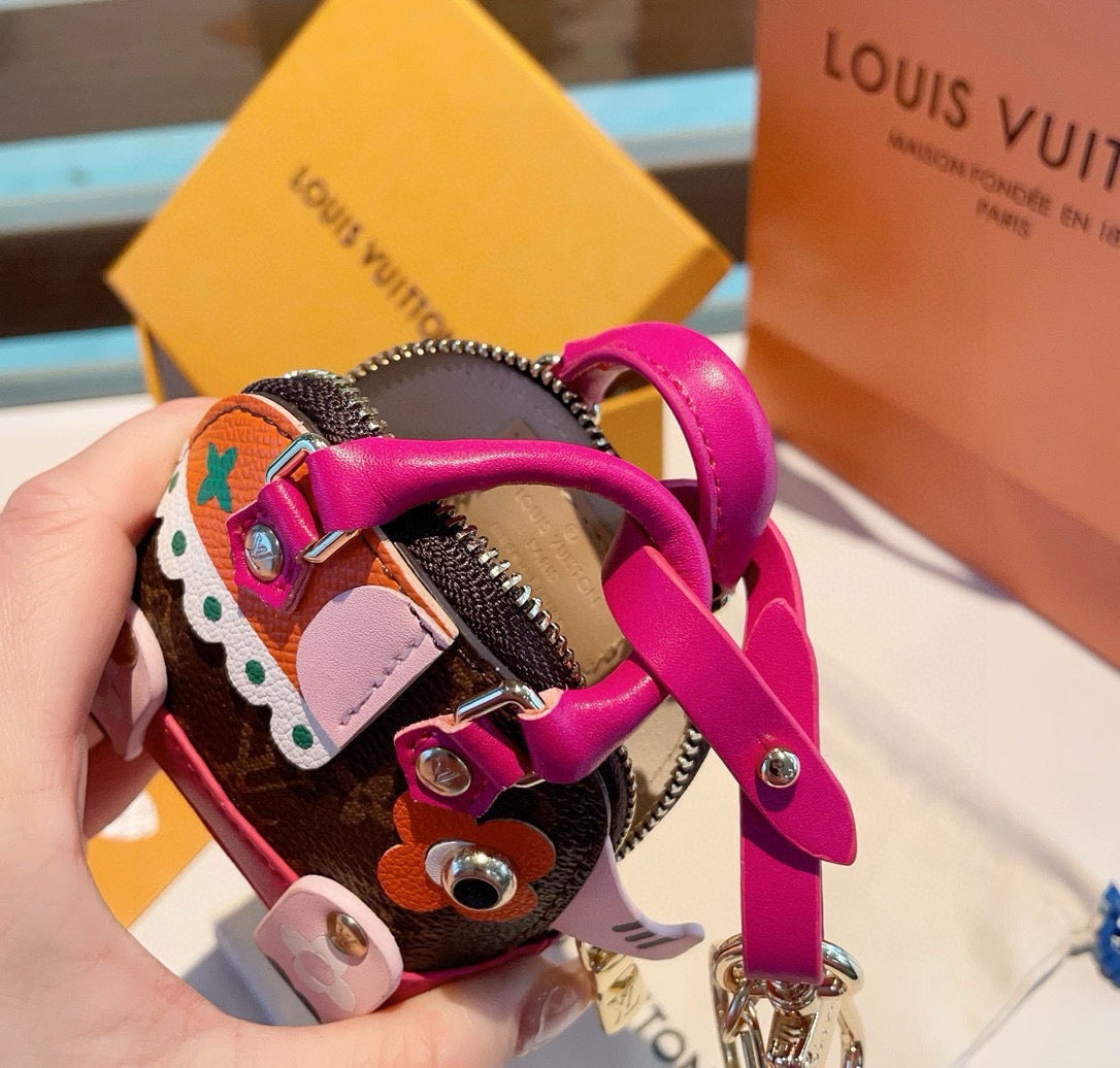 LOUIS VUITTON Metal Logo Mini Bag Bag Charm