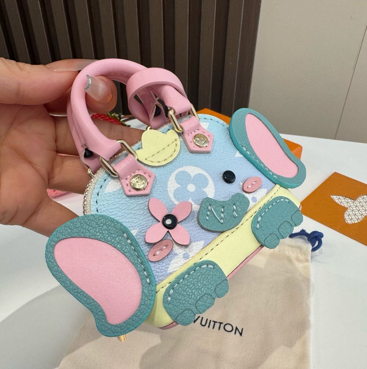 LOUIS VUITTON Metal Logo Mini Bag Bag Charm