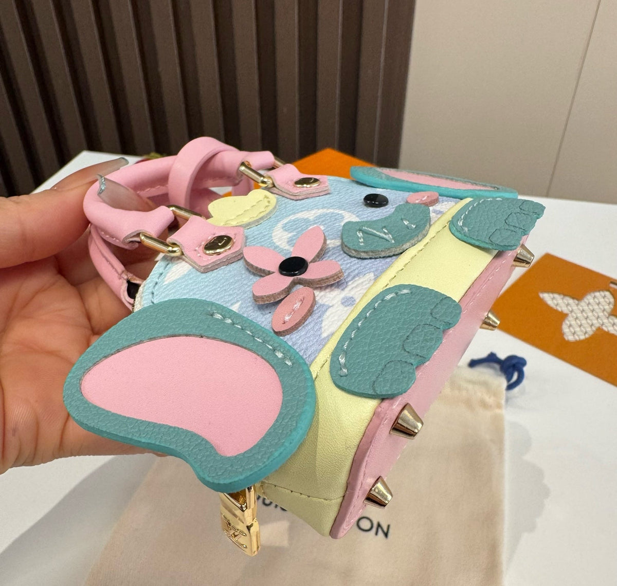 LOUIS VUITTON Metal Logo Mini Bag Bag Charm