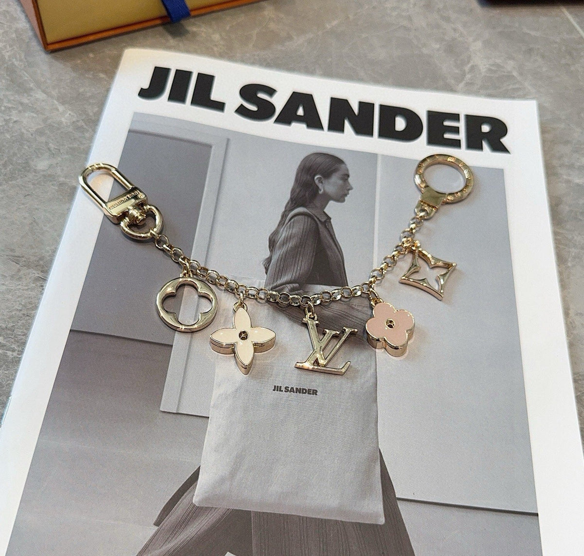 LOUIS VUITTON Canvas Bag Charm Keychain