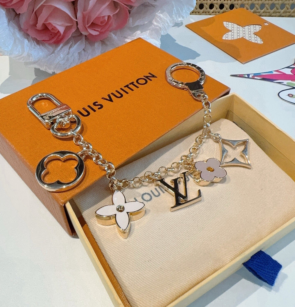 LOUIS VUITTON Canvas Bag Charm Keychain