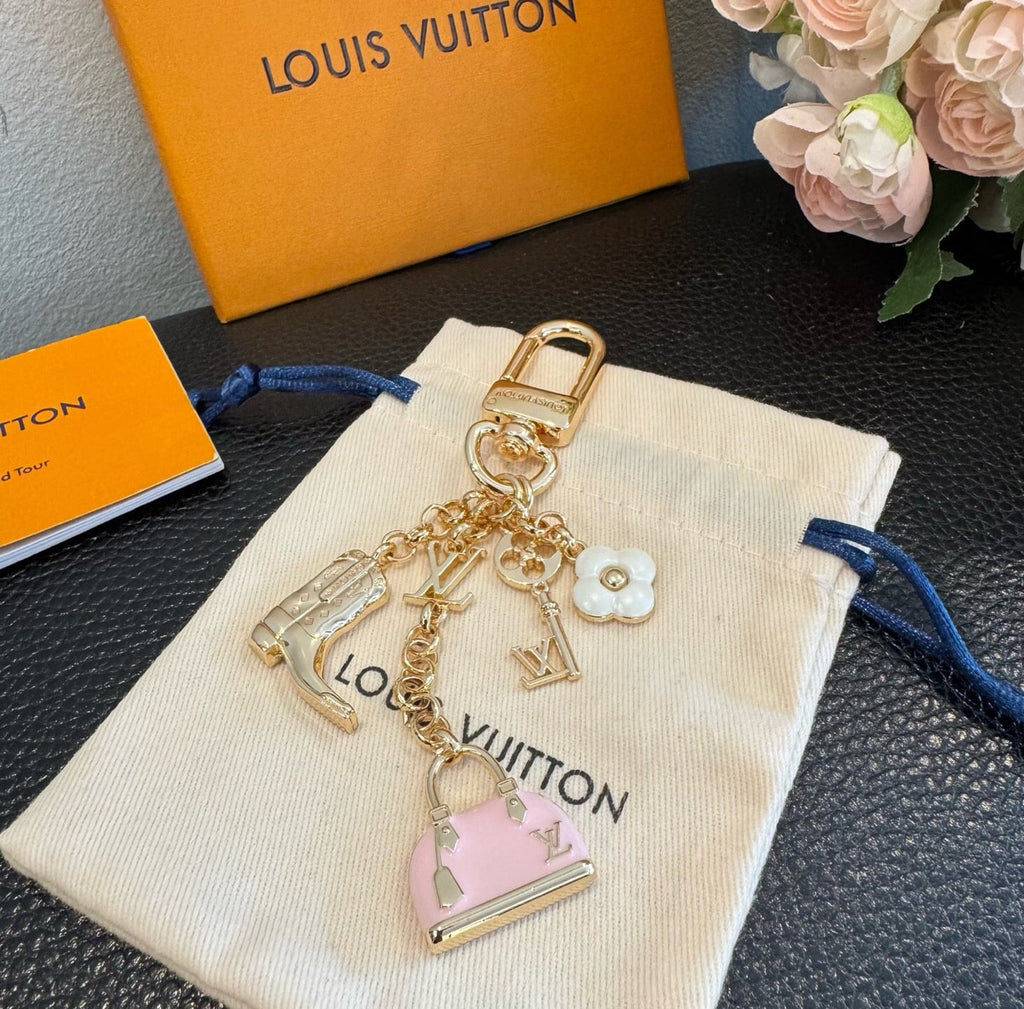LOUIS VUITTON Metal Bag Charm Keychain