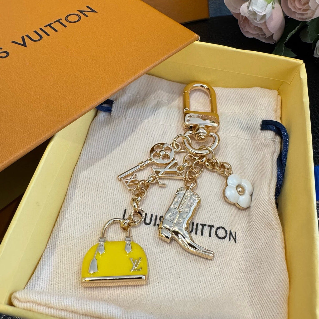 LOUIS VUITTON Metal Bag Charm Keychain