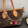 LOUIS VUITTON Canvas Cherry Blossom Bag Charm Keychain