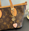 LOUIS VUITTON Canvas Flower Bag Charm Keychain