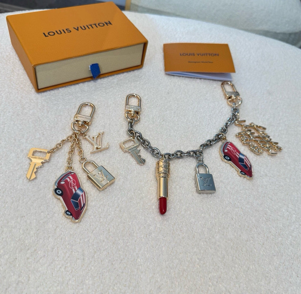 LOUIS VUITTON Logo Bag Charm Keychain