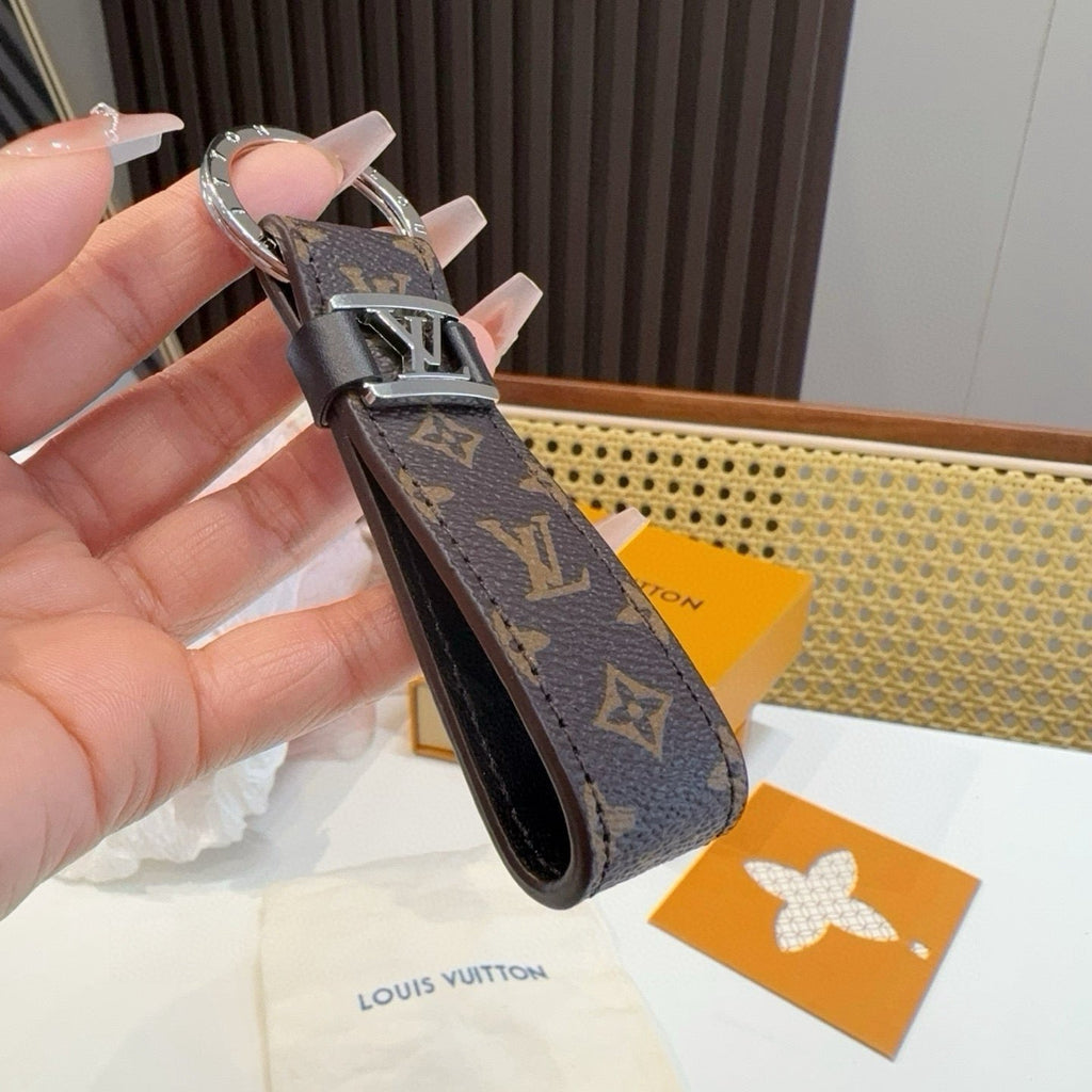 LOUIS VUITTON Logo Bag Charm Keychain