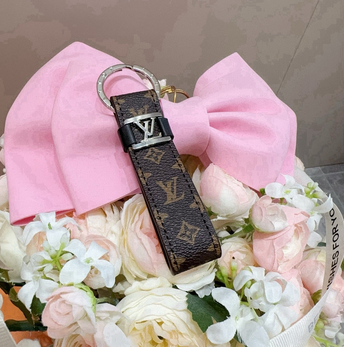 LOUIS VUITTON Logo Bag Charm Keychain