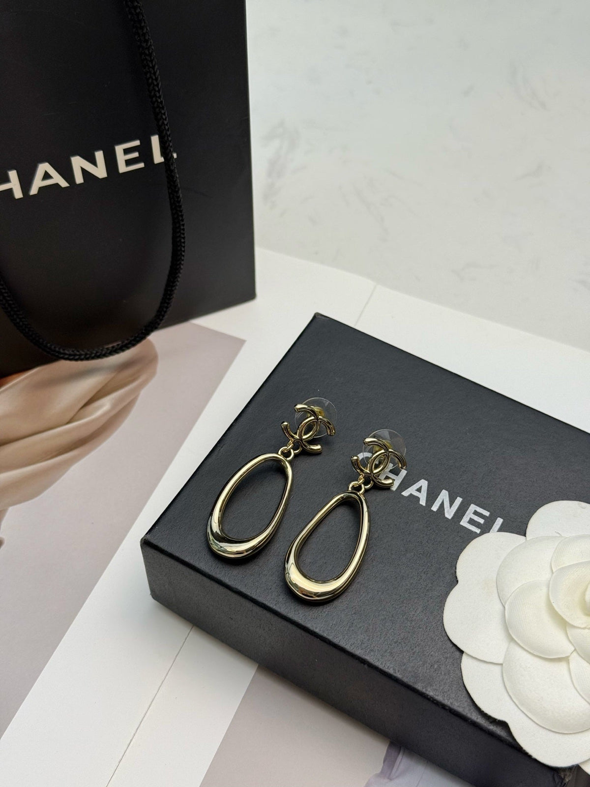 CHANEL Gold-Tone Earrings