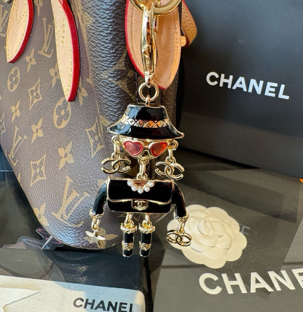 CHANEL Metal Bag Charm Keychain