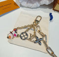 LOUIS VUITTON Canvas Metal Bag Charm Keychain