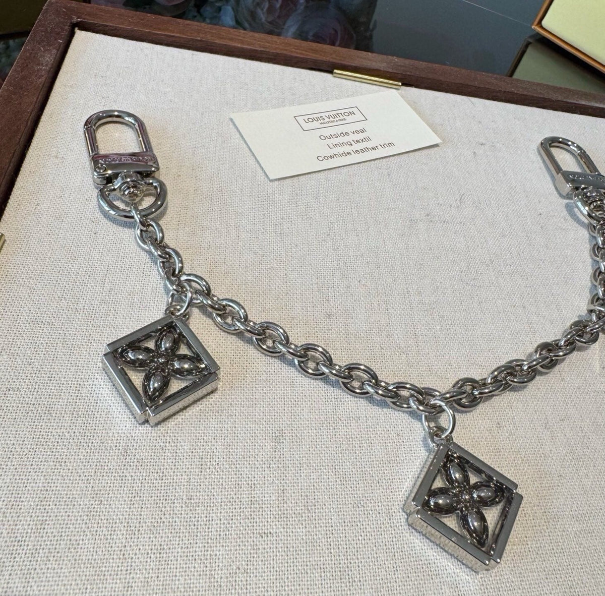 LOUIS VUITTON Metal Bag Charm Keychain