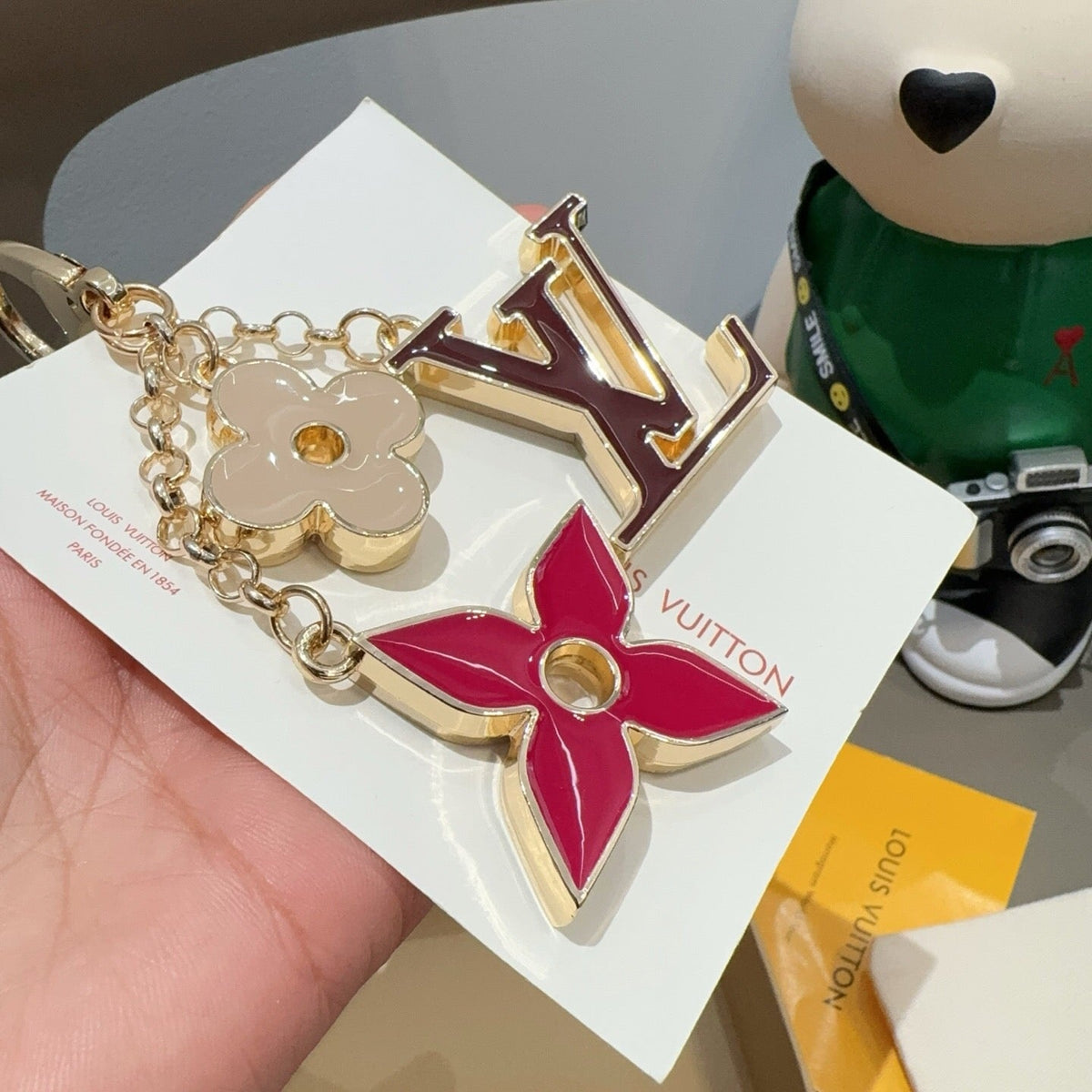 LOUIS VUITTON Canvas Bag Charm Keychain