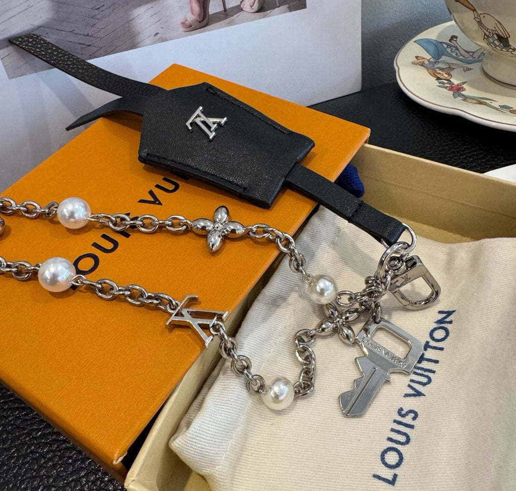 LOUIS VUITTON Logo Bag Charm Keychain