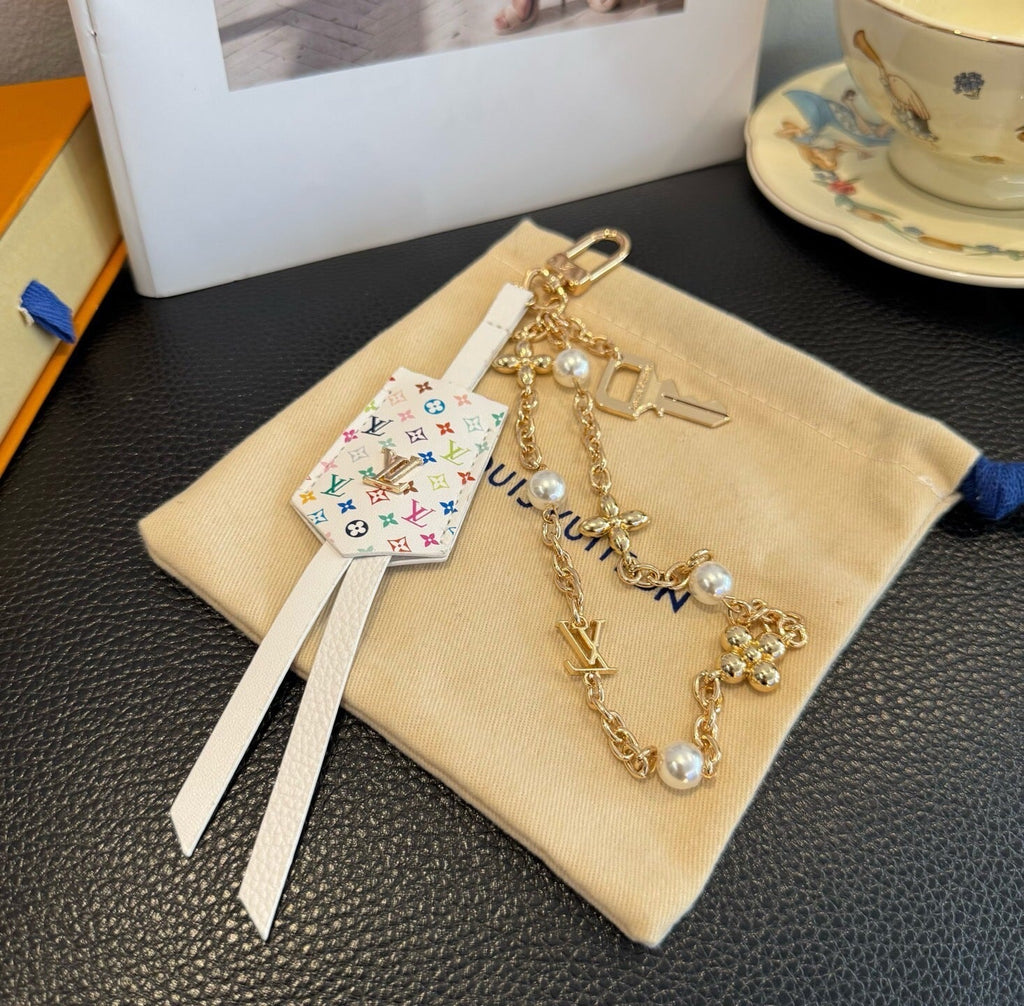 LOUIS VUITTON Logo Bag Charm Keychain