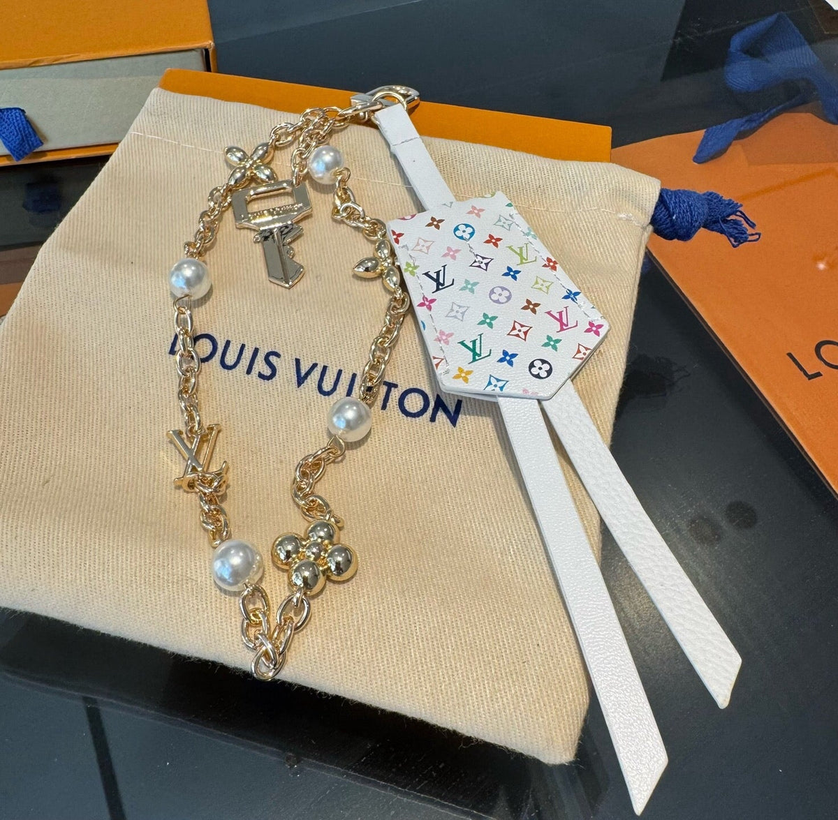 LOUIS VUITTON Logo Bag Charm Keychain