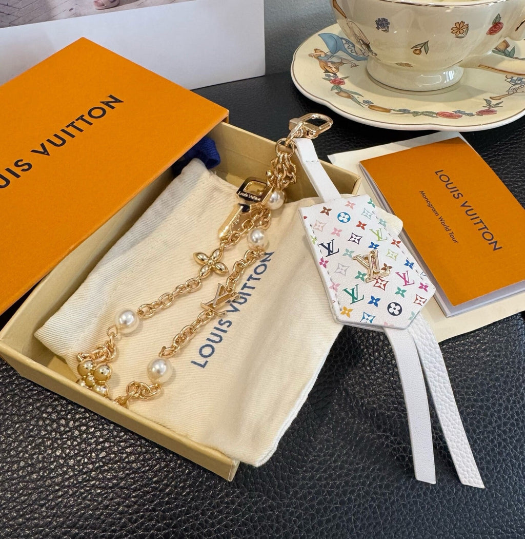 LOUIS VUITTON Logo Bag Charm Keychain