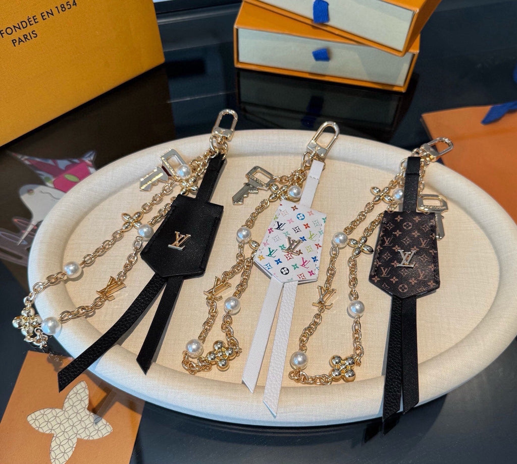 LOUIS VUITTON Logo Bag Charm Keychain