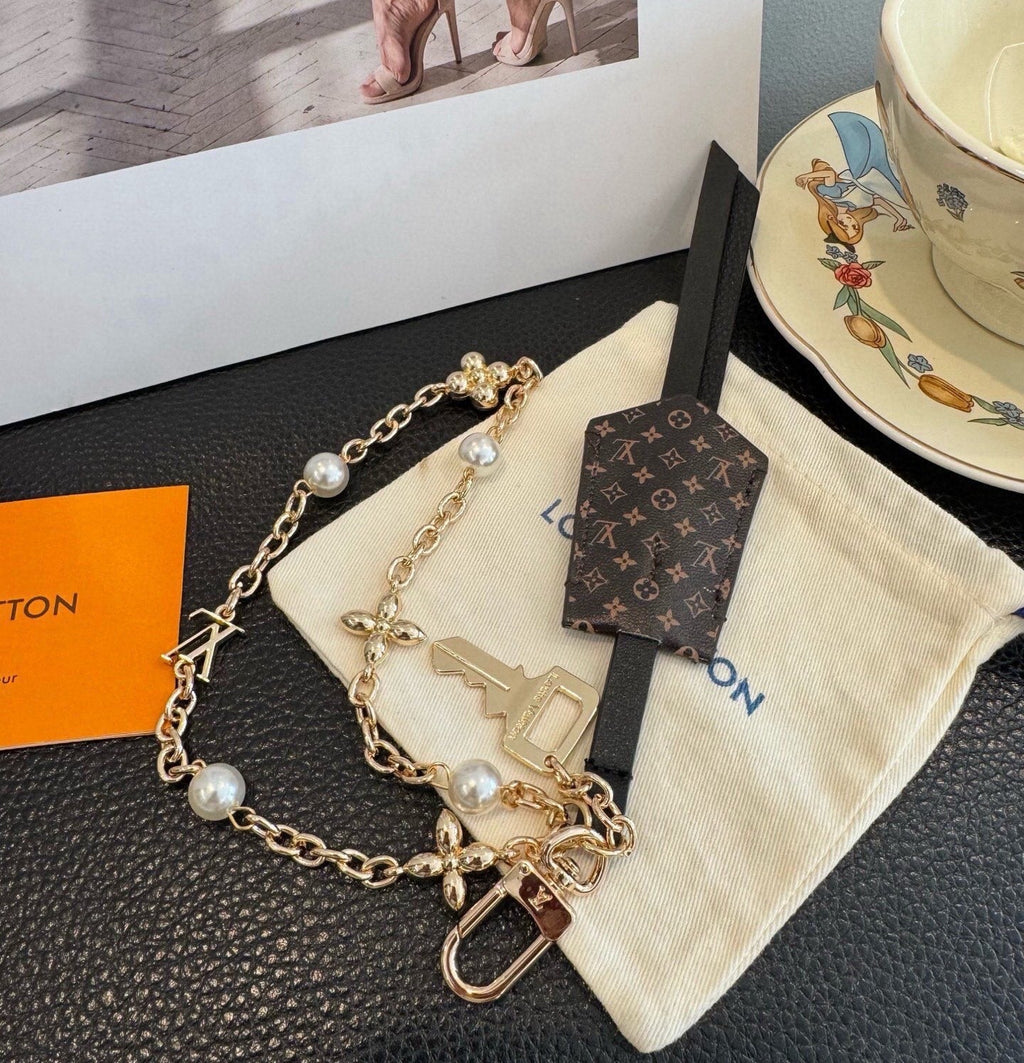 LOUIS VUITTON Logo Bag Charm Keychain