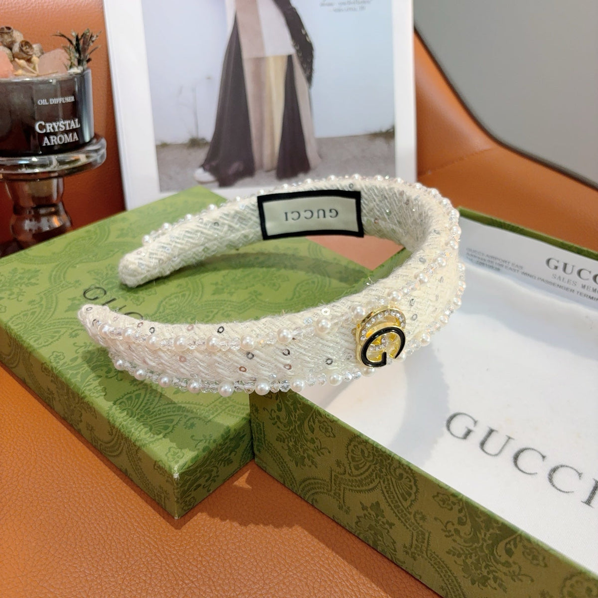 GUCCI Pearl Wide Vintage Headband